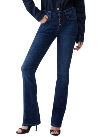 Liu-jo jeans donna bootcut in denim stretch blu