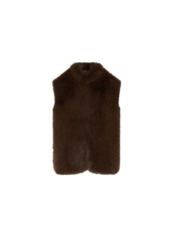 Liu-jo gilet donna in ecopelliccia marrone