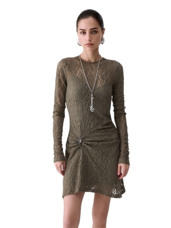 Liu-jo abito donna in pizzo stretch verde