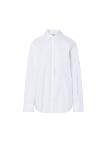 Liu-jo camicia donna in popeline di cotone bianco con bottoni sul retro