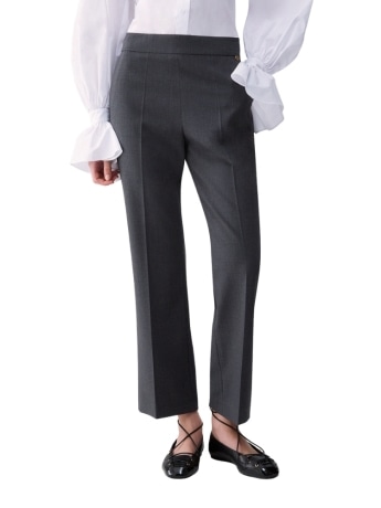 Liu-jo pantalone donna flare in flanella grigio