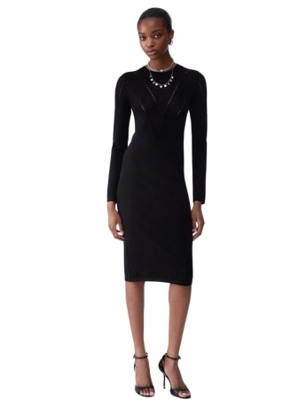 Liu-jo abito donna longuette in maglia nera