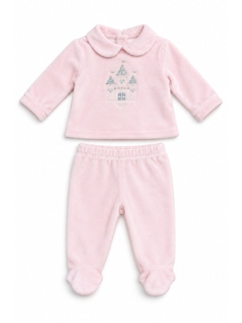Liu-jo set infant maglia e ghettina in ciniglia rosa