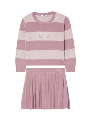 Liu-jo set infant/kids maglia a righe e gonna rosa