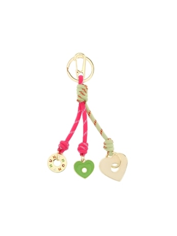 Thun portachiavi con charm smaltati e cordino
