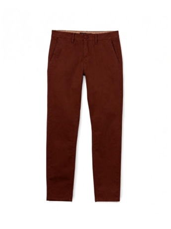 Tiffosi pantalone uomo chino in cotone marrone chiaro slim fit