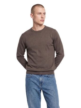 Tiffosi maglia uomo in cotone marrone