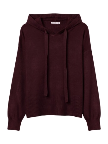 Tiffosi felpa donna sky con cappuccio bordeaux loose fit