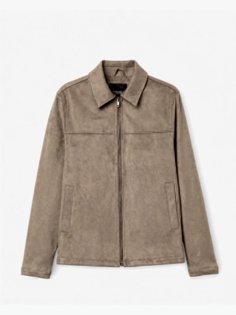 Tiffosi giubbotto overshirt uomo camilo in eco camoscio beige
