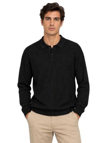 Tiffosi polo uomo wiser in maglia nera