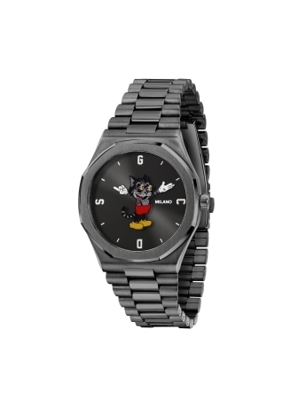 Gcds orlogio unisex time bomb in acciao nero quadrante felix  indici logo
