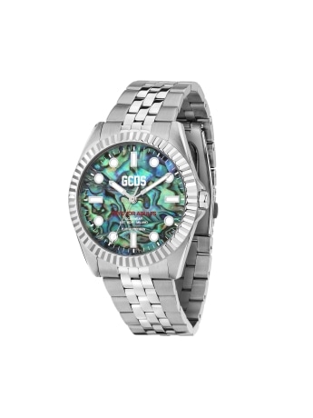 Gcds orologio uomo playful precision in acciaio silver quadrante verde indici pallettoni