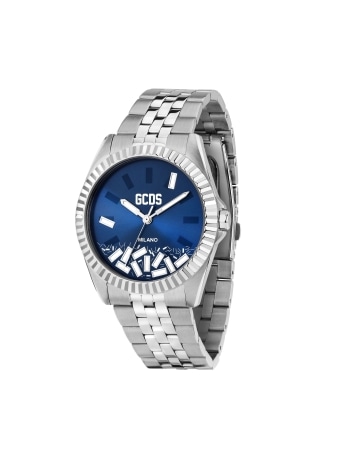 Gcds orologio uomo playful precision quadrante blu indici baguette