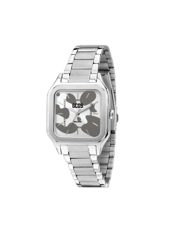 Gcds orologio unisex virgo safari in acciaio silver  quadrante grigio indici baguette