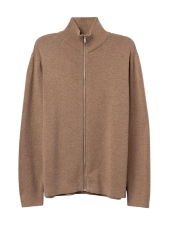 Tiffosi maglia uomo emerson in cotone beige con zip