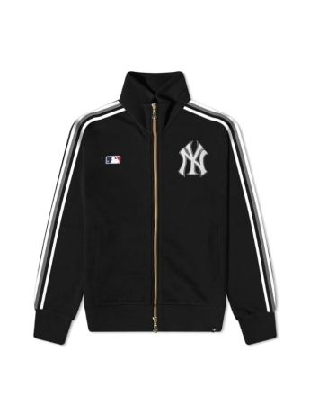 47c felpa '47 track jacket jetway nera con zip e logo