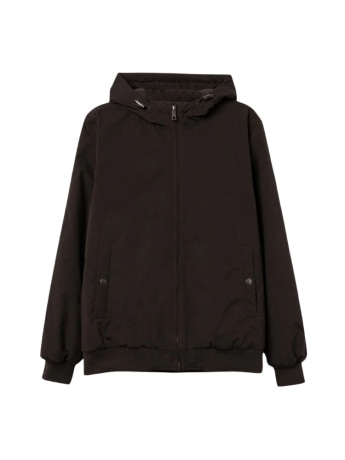 Tiffosi giacca uomo belcher con zip e cappuccio marrone