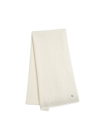 Atelier Du Sac sciarpa donna in maglia panna con strass