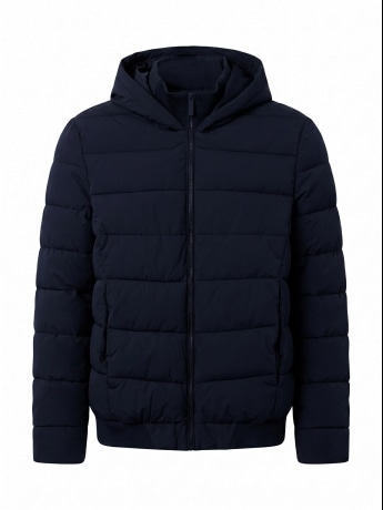 Tiffosi giubbotto uomo bristol con cappuccio blu scuro imbottito